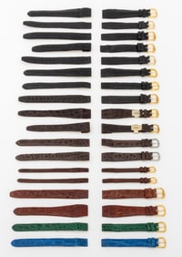 Open-End Crocodile Loose Watch Straps, 18