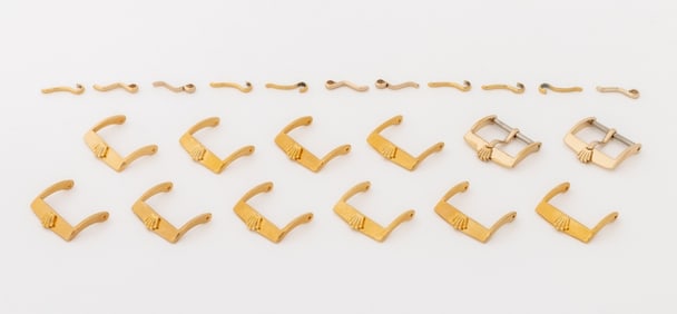 Rolex USA Gold-Tone Loose Watch Buckles, 12 Pcs.