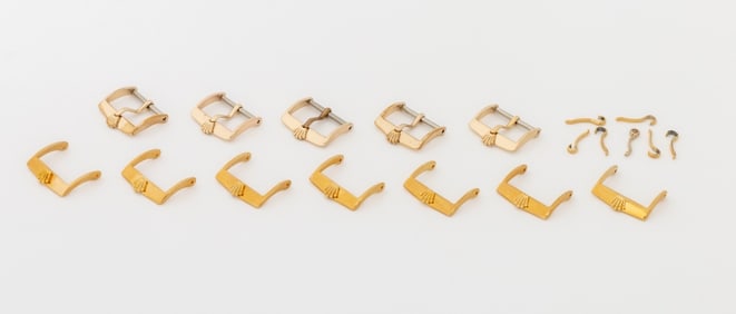 Rolex USA Gold-Tone Loose Watch Buckles, 12 Pcs.