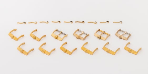 Rolex USA Gold-Tone Loose Watch Buckles, 12 Pcs.