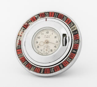 Rima Stainless Steel Roulette Pocket Watch