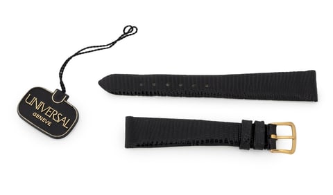 Universal Geneve Black Lizard Watch Strap