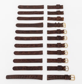 Hamilton Vintage Brown Crocodile Watch Straps, 11