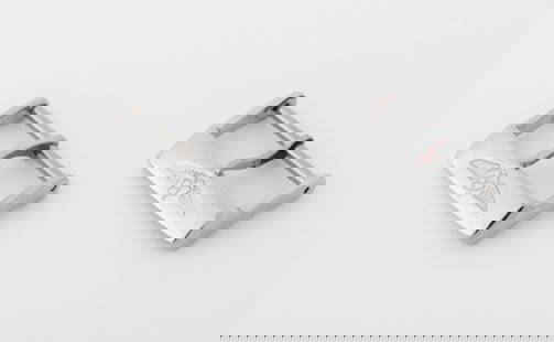 Breitling Stainless Steel Watch Buckles, 2: Two Breitling Stainless Steel Loose Watch Strap Buckles. Each: 20mm. Provenance: From a Manhattan Collection. Keywords: Watch parts, Time adjuster, Timepiece, Wristwatch, Bracelet, Fashion, Accessorie