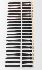 German Leather Clip-On Open End Watch Straps, 21