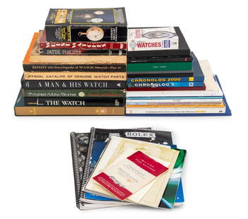 Watch Books and Catalogs, 41: Collection of 41 Watch Books and Catalogs, including: "Complete Price Guide to Watches", Shugart, cooksey, Engle, Tom and Gilbert, Richard E., Patek Philippe: Wrist Watches, Pocket Watches, Clocks" Eh