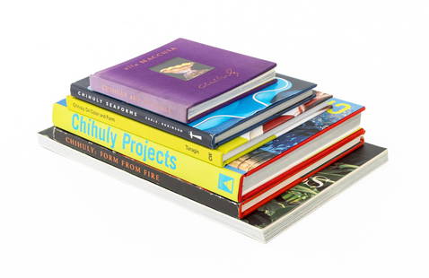 Signed, Etc. Books on Dale Chihuly, 6: Collection of Six Books on Dale Chihuly, comprising: "Chihuly Projects", Chihuly, Dale, signed to the interior front cover, "Chihuly Seaforms", Chihuly, Dale, signed to the front end-page, "Chihuly al