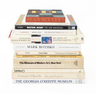 Books on Post-War and Contemporary Artists, 12: Collection of 12 Books on Post-War and Contemporary Artists, comprising: "Glorious Dust", Scully, Sean, "David Smith: Drawing of the Fifties", Anthony d'Offay Gallery, "Morris Louis", Elderfield, John