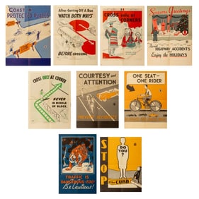 Early Auto and Traffic Safety Posters, 9