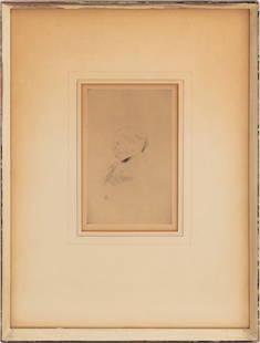 Henri de Toulouse-Lautrec "...Monsieur X" Drypoint: Henri de Toulouse Lautrec (French, 1864-1901), "Portrait de Monsieur X" [Portrait of Mister X], Drypoint, 1898, printed later, signed in plate lower left, ebonized wood frame. Image: 6.5" H x 4" W; fr