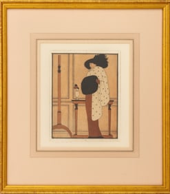 Bernard Boutet de Monvel "L'Hiver" Etching, 1911