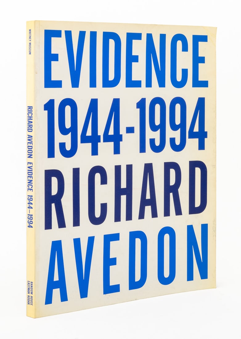 Richard Avedon Signed "Evidence 1944-1994" 1st Ed.: Avedon, Richard, "Evidence 1944-1994", ed: Shanahan, Mary, New York: Random House, 1994, First Edition, signed by Richard Avedon to the half-title page. 14" L x 11" W x 0.5" D. Provenance: From a New