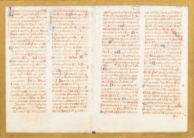 Illuminated Manuscript Page on Vellum, 15th C.