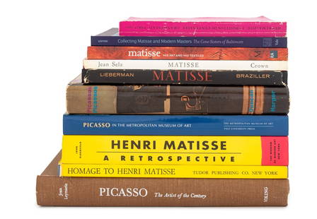 Books on Henri Matisso and Pablo Picasso, 10: Group of Ten Books on Henri Matisse and Pablo Picasso, comprising: "Picasso: The Artist of the Century" Leymarie, Jean, "Picasso's Picassos" Duncan, David Douglas, "Picasso In the Metropolitan Museum