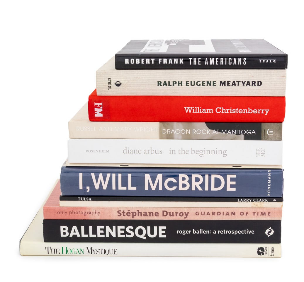 Books on Photographers, 12: Group of Twelve Books on Photographers, comprising: "The Americans", Frank, Robert, with introduction by Jack Kerouac, "Ralph Eugene Meatyard", with an essay by Guy Davenport, "Wiliam Christenberry",