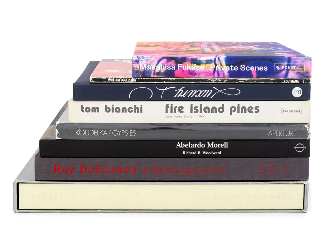 Books on Photography and Photographers, 8: Group of Eight Books on Photography and Photographers, comprising: "Gypsies", Koudelka, Josef, "Fire Island Pines: Polaroids 1975-1983", Bianchi, Tom, "Abelardo Morell", Woodward, Richard B., "William