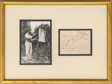 John Singer Sargent Signed Ephemera & Photograph