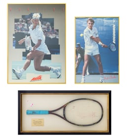 Signed Professional Tennis Memorabilia, 3 Pcs.