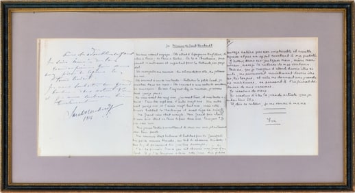 Sarah Bernhardt Facsimile Manuscript & Letters, 3