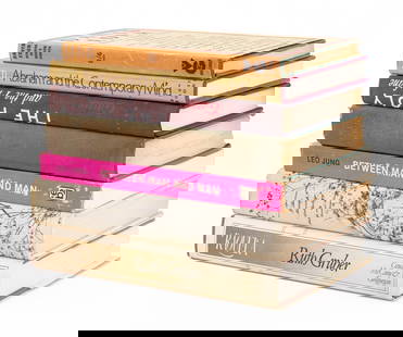 Signed, Etc. Jewish Ideology and Memoir Books, 7: Collection of Seven Books on Jewish Ideologies and Memoirs, comprising: "Between Man and Man", Jung, Leo, signed and inscribed by the author to the half title page, "Raquela : A Woman of Israel", Grub