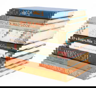 Jewish Literature and Biography Books, 9: Collection of Nine Jewish Literature and Biography Books, comprising: "The King of Schnorrers", Zangwill, Israel, "Keys to A Magic Door", Leib Peretz, Isaac, "The Story of Prophecy", Grad Goodman, Han