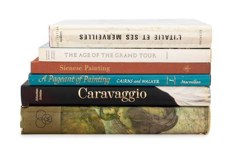Books on Renaissance Art and Painters, 6: Group of Six Books on Italian Renaissance Art, Artists, and Painters, comprising: "Caravaggio: The Complete Works", Schuetze, Sebastian, "The Age of The Grand Tour", "The Complete Work of Michelangelo
