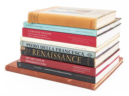 Books on Renaissance and European Painters, 9: Collection of Nine Books on Renaissance and European Painters, comprising: "Masterpieces of Painting: from the National Gallery of Art", ed: Cairns, Huntington, "Art and Love in Renaissance Italy", ed