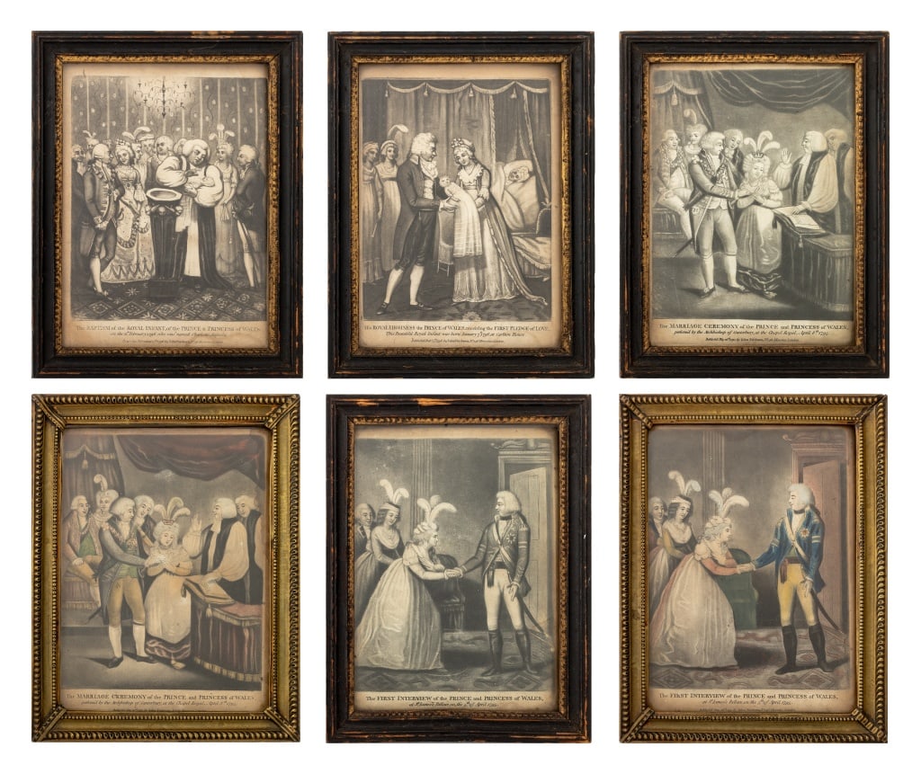 Courtship of the Princess of Wales Mezzotints, 6 (1 of 20)