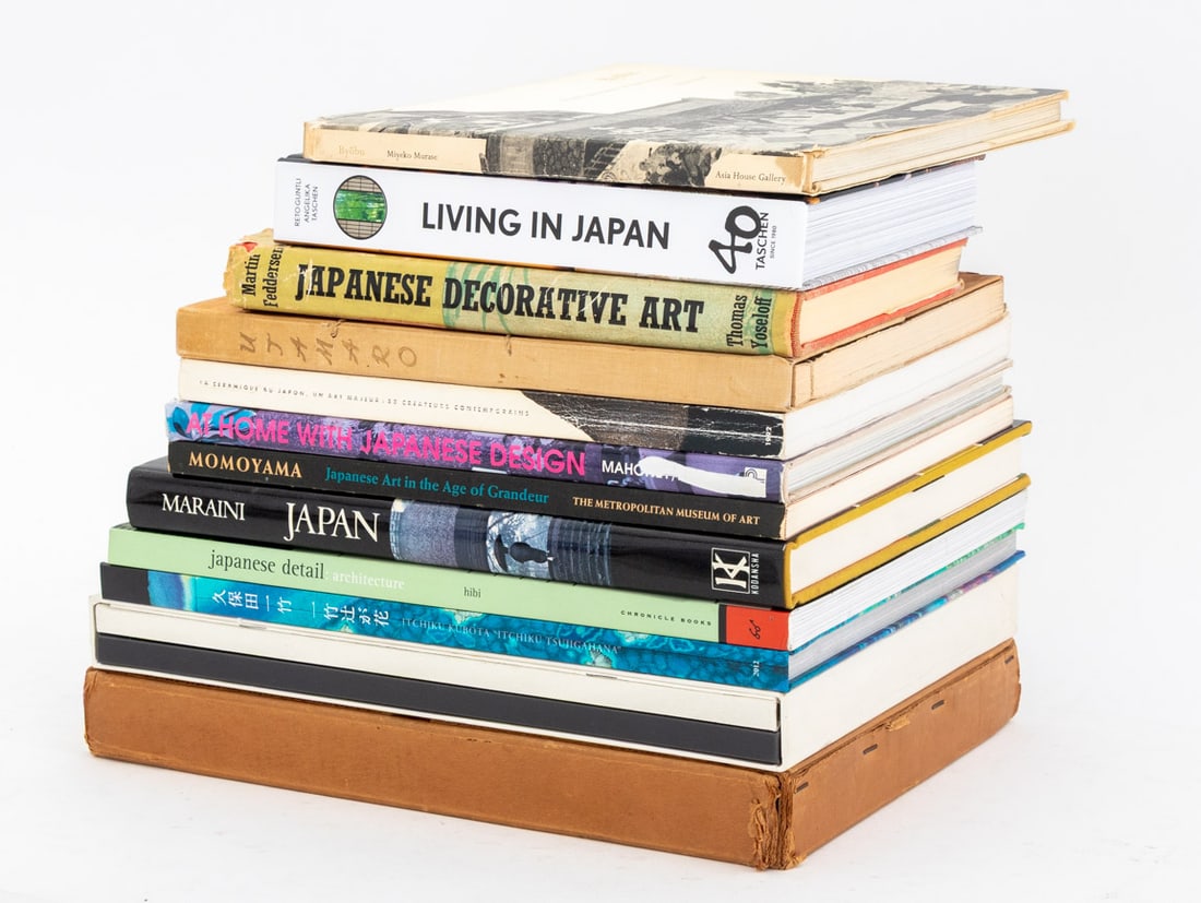 Books on Japanese Art and Design, 12: Collection of 12 Books on Japanese Art and Design, comprising: "Magic of Trees and Stones: Secrets of Japanese Gardening", Saito, K. and Wada, S., "The Four Season of Kyoto: France - Here and There", 