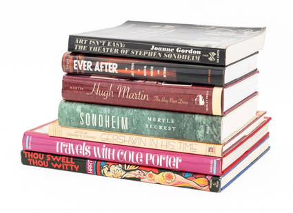 Dorothy Hart Signed, Etc. Musical Theatre Books, 7: Collection of Nine Books on Musical Theatre, comprising: "Ever After: the Last Years of Musical Theater and Beyond", Singer, Barry, signed and inscribed by the author to the title page, "Thou Swell, T