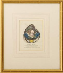 "The Pet Oyster" Hand-Colored Lithograph, ca. 1829