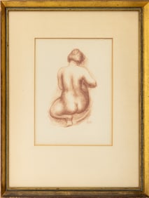 Aristide Maillol Kneeling Female Nude Lithograph