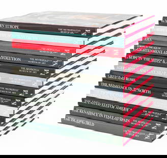 Metropolitan Museum of Art Book Series, 12 Vols.: Collection of 12 Metropolitan Museum of Art Book Series, comprising: "The Renaissance in the North", Snyder, James, "The Pacific Islands, Africa, and the Americas", Newton, Douglas, "The United States
