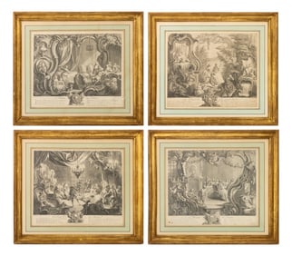 Francois Aveline After Jean Mondon Etchings, 4