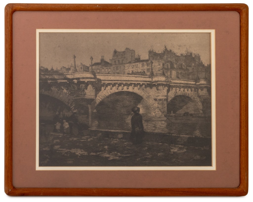 French School Le Pont Neuf Engraving on Paper (1 of 9)