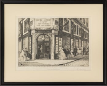 Adolphe Martial "Siege de La Societe..." Etching