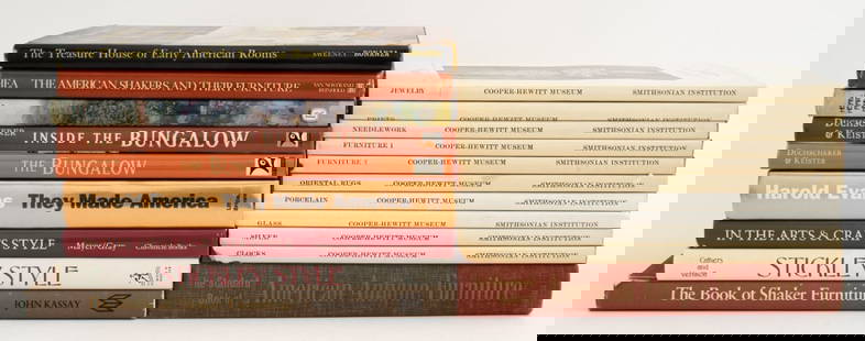American Furniture Books, 20: Group of 20 Books on American Furniture, comprising: "The Smithsonian Illustrated Library of Antiques", 10/15 Volumes, edited by Gilchrist, Brenda, "American Antique Furniture", Miller Jr., Edgar, "Th
