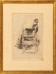 Norbert Goueneutte "La Femme au Chien" Etching