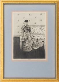 Norbert Goeneutte "Fantasie" Etching, 1877