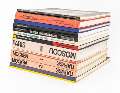 Books and Catalogs on Russian Art, 15: Collection of 15 Books and Catalogs on Russian Art, comprising: (2) two "Russian Constructivist Theatre Design: When All the World Was a Stage", The JB Speed Art Museum, "Kunstnost?!", Haagse Post, 19