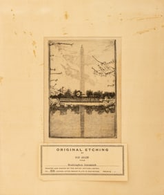 Don Swann "Washington Monument" Etching on Paper