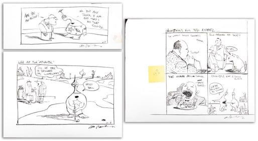 Michael Paraskevas Alien Comic Strips Graphite, 3