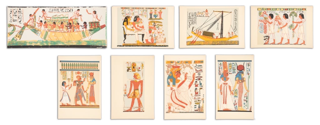 Ancient Egyptian Style Hieroglyph Lithographs, 8 (1 of 4)