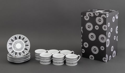 Fornasetti "Architettura" Porcelain Service for 6