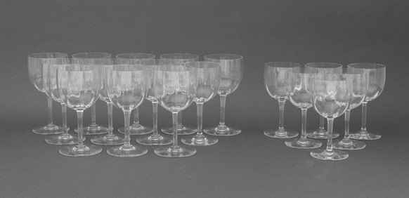 Baccarat Crystal "Montaigne Optic" Glasses, 18