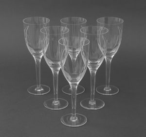 Lalique Angel Frosted Crystal Champagne Flutes, 6