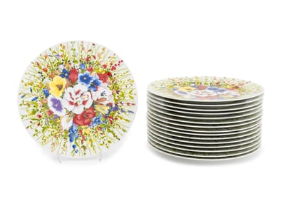 Emilio Bergamin x Taitu I Fiori Dinner Plates, 16