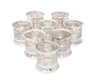 Ralph Lauren Silver Plate Candle Holders, 8