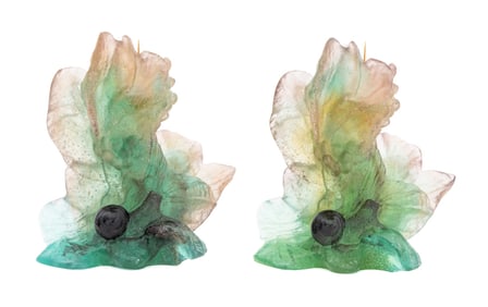 Daum Pate de Verre Bougeoir Nature Candlestick, Pr