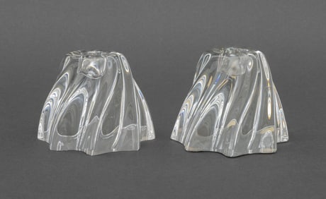 Baccarat Crystal Candlesticks, Pair